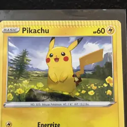 2021 Pokemon Evolving Skies Pikachu Error Card Miscut/Crimp 49/203 - RARE! - Image 3