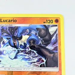 Pokemon Lucario 71/147 Reverse Holo Rare Burning Shadows Card 2017 - LP - Image 5