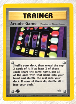 Arcade Game - Pokemon - 83/111 - Neo Genesis 1st Edition Rare Card MINT - Image 1