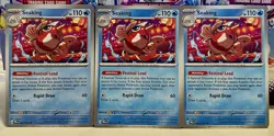 (Set Of 3) Pokemon Prismatic Evolution TCG Common Card - Seaking (021/131) - Image 1