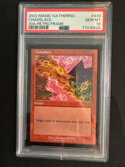2022 MTG 30TH ANNIVERSARY EDITION RETRO FRAME #433 CHAOSLACE PSA 10 - Image 2