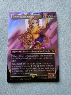 MTG English Celes, Rune Knight (Borderless) (Surge Foil) NM Foil - Image 2