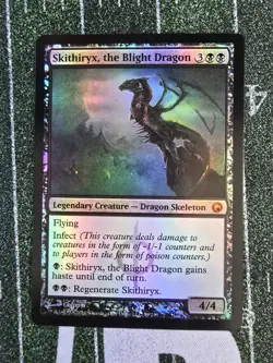 Skithiryx, the Blight Dragon Foil MTG Scars of Mirrodin Card LP w/Basic Lands - Image 2