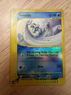 Pokemon Totodile 135/165 Expedition Base Set Reverse Holo MP+ - Image 1