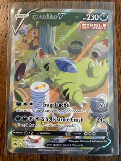 Tyranitar V Alternate Art 155/163 Battle Styles Single Strike Pokemon TCG NM - Image 1