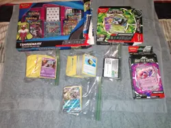 LOT OF 300+ POKEMON CARDS TWO BATTLE DECKS PREMIUM COLLECTION OPENED HALLOWEEN - Image 1