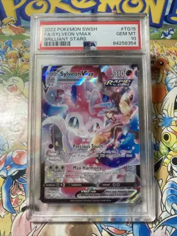 PSA 10 Gem Mint Sylveon VMAX TG15/TG30 Brilliant Stars Trainer Gallery Pokemon - Image 1
