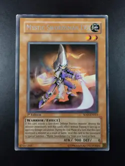 YUGIOH 2004 | MYSTIC SWORDSMAN LV2 | SOD-EN011 | 1ST EDT | EXCELLENT - VG | RARE - Image 1