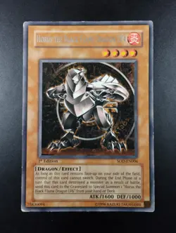 YUGIOH 2004 | HORUS THE BLACK FLAME DRAGON LV4 | SOD-EN006 | 1ST EDT | VG (MP) - Image 1
