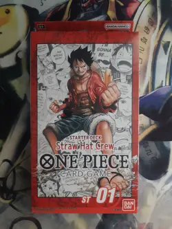 One Piece TCG Card Game Luffy Straw Hat Crew Starter Deck ST-01 English Sealed - Image 1