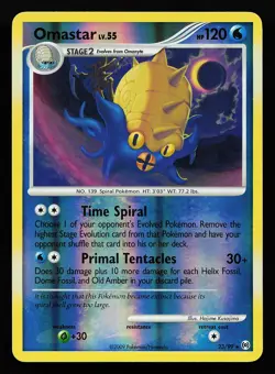 Omastar 23/99 Reverse Holo Rare Arceus Pokemon Card - Image 1
