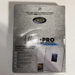 Ultra PRO 9-Pocket Silver Series 100 Pages for Standard Size Cards- Blue (81442) 74427814427 - Image 1