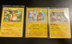 Lot Pokemon Cards- Vintage - Raichu - Alolan Holo Assorted Different Sets - Image 1
