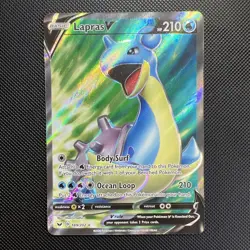 Lapras V 189/202 Sword & Shield Base Set Full Art Ultra Rare Pokemon Card - Image 1
