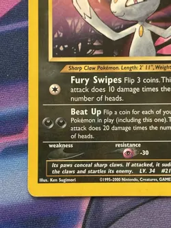 Pokemon Card Neo Genesis Sneasel 25/111 Rare Non Holo MP - Image 5