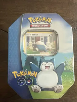 Pokemon GO TCG Snorlax Tin Box - Factory Sealed! 4 Packs + 2 Promo Cards 820650850776 - Image 1