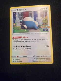 Rare Pokemon Card Cosmos Holo 2022 Snorlax Pokemon Go 055/078 NM/M! - Image 1