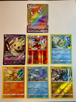 Pokemon TCG 7 Card Bundle (Victini VMAX, Mimikyu V, etc) - Image 1