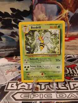 Beedrill 17/102 Base Set Unlimited Rare WotC Pokemon TCG Card LP See Pics - Image 1