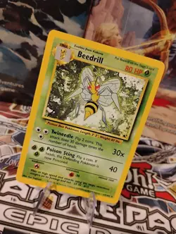 Beedrill 17/102 Base Set Unlimited Rare WotC Pokemon TCG Card LP See Pics - Image 3