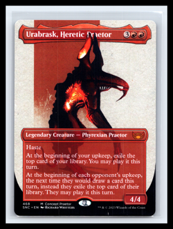 MTG Urabrask Heretic Praetor Regular Borderless Streets of New Capenna #468 TCG - Image 1