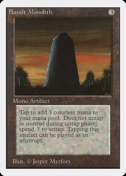 Basalt Monolith 1x MtG Unlimited PLAYED - Image 1