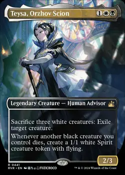 MTG Teysa, Orzhov Scion - Anime Borderless NM-Mint Ravnica Remastered - Image 1