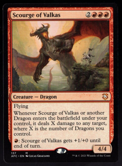 Scourge of Valkas 137 Mythic Non Foil Forgotten Realms Magic TCG NM - Image 1