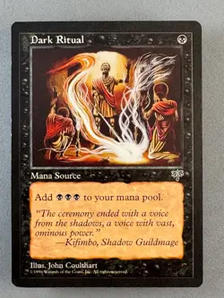 Dark Ritual Mirage MTG-Low Play Excellent Plus-Vintage Magic the Gathering - Image 1