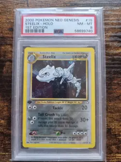 Pokemon Steelix 💥Neo Genesis💥 1st Edition Holo Rare #15/111 PSA 8 💥 - Image 1