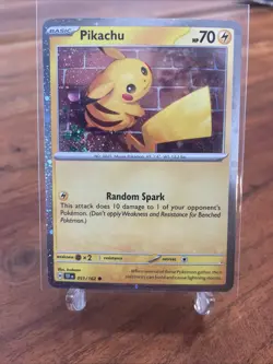 Pokemon TCG Pikachu 051/162 Temporal Forces Cosmo Holo Mint-NM - Image 1