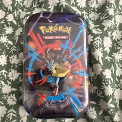 Pokemon TGC Mega Evolutions Mini Tin Lucario Art SEALED - Image 1