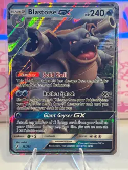 2019 POKEMON SUN & MOON UNBROKEN BONDS BLASTOISE GX 35/214 HOLO - Image 1