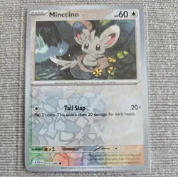 Minccino 75/086 | Near Mint REVERSE ENERGY HOLOFOIL | SV: Black Bolt Pokemon TCG - Image 1
