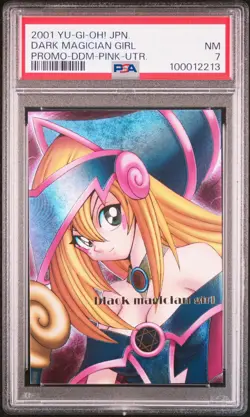2001 YU-GI-OH! JPN PROMO DARK MAGICIAN GIRL PSA 7 - Image 1