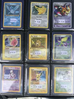 Pokemon Card Collection Vintage Binder Loaded, Used To Vend, Collectr Value Pic - Image 1