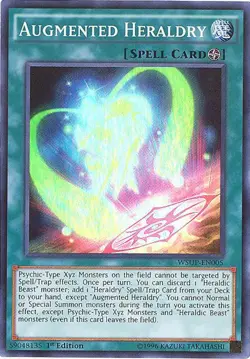 3 x Yu-Gi-Oh Card - WSUP-EN005 - AUGMENTED HERALDRY (super rare holo) - NM/M - Image 1