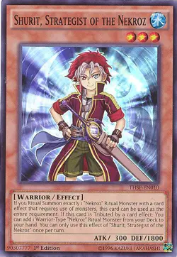 3 x Yu-Gi-Oh Card - THSF-EN010 - SHURIT, STRATEGIST OF THE NEKROZ (holo) - NM/M - Image 1