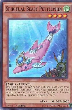 3 x Yu-Gi-Oh Card - THSF-EN026 - SPIRITUAL BEAST PETTLEPHIN (holo) - NM/M - Image 1