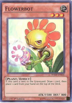 3 x Yu-Gi-Oh Card - WSUP-EN036 - FLOWERBOT (super rare holo) - NM/M - Image 1