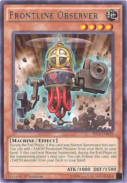 3 x Yu-Gi-Oh Card - SECE-EN039 - FRONTLINE OBSERVER (rare) - NM/M - Image 1