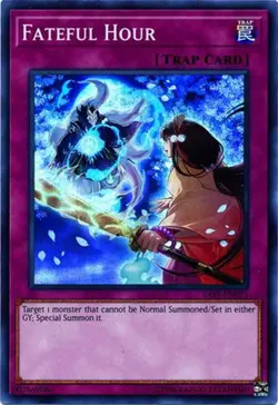 3 x Yu-Gi-Oh Card - SAST-EN075 - FATEFUL HOUR (super rare holo) - NM/Mint - Image 1