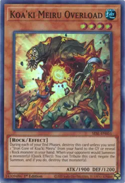 3 x Yu-Gi-Oh Card - SESL-EN051 - KOA'KI MEIRU OVERLOAD (super rare holo) - NM/M - Image 1