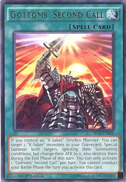 3 x Yu-Gi-Oh Card - SECE-EN056 - GOTTOMS' SECOND CALL (rare) - NM/M - Image 1