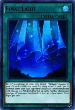 3 x Yu-Gi-Oh Card - SAST-EN090 - FINAL LIGHT (ultra rare holo) - NM/Mint - Image 1