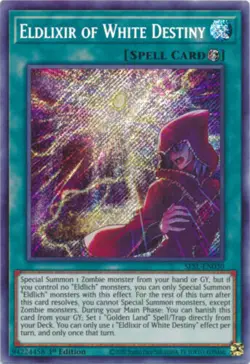 3 x Yu-Gi-Oh Card - SESL-EN030 - ELDLIXIR OF WHITE DESTINY (secret rare) - NM/M - Image 1