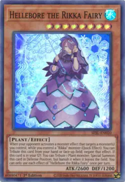 3 x Yu-Gi-Oh Card - SESL-EN020 - HELLEBORE THE RIKKA FAIRY (super rare) - NM/M - Image 1
