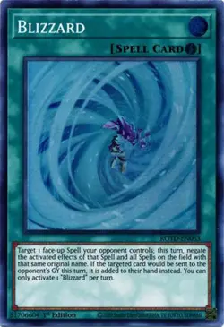 3 x Yu-Gi-Oh Card - ROTD-EN063 - BLIZZARD (super rare holo) - NM/M - Image 1