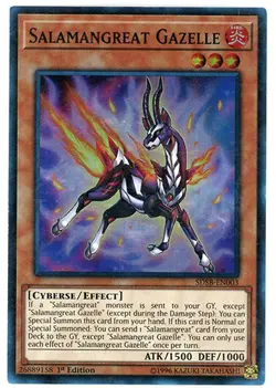 3 x Yu-Gi-Oh Card - SDSB-EN003 - SALAMANGREAT GAZELLE (super rare holo) -NM/Mint - Image 1