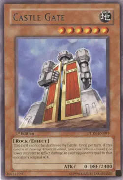 3 x Yu-Gi-Oh Card - PTDN-EN091 - CASTLE GATE (rare) - NM - Image 1